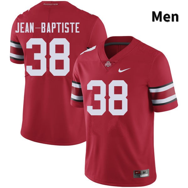 Ohio State Buckeyes Javontae Jean-Baptiste Men's #38 Red Authentic Stitched College Football Jersey